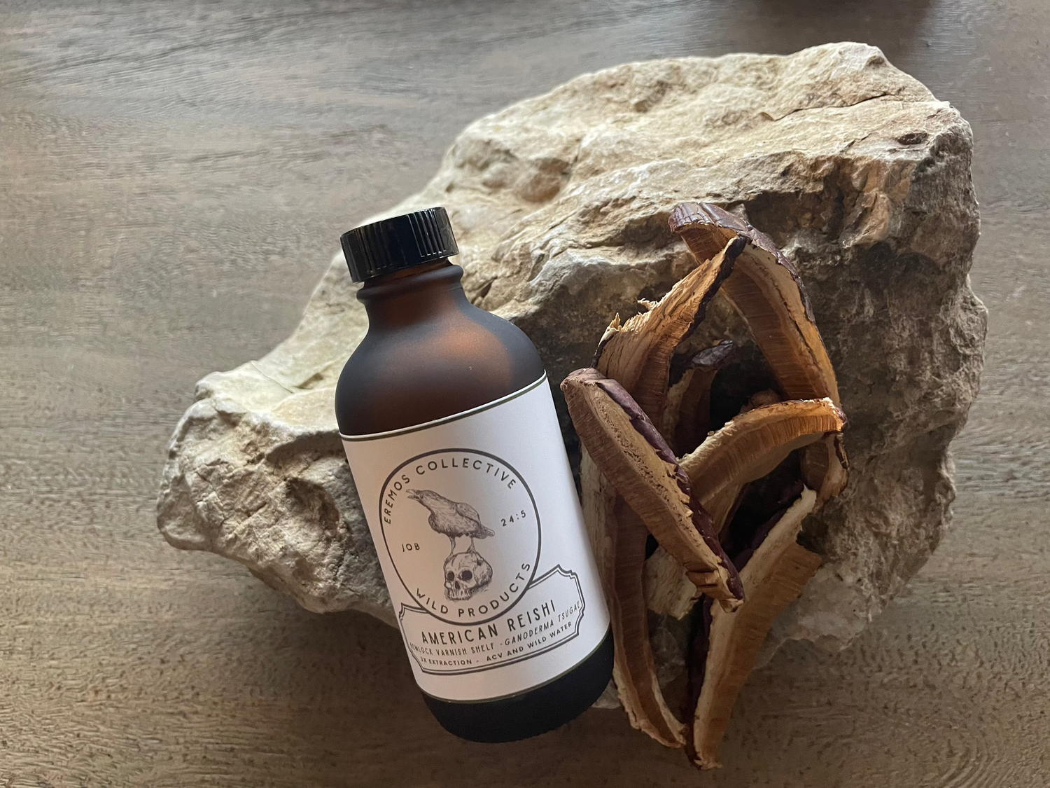 American Reishi Dual Extract - Apple Cider Vinegar & Wild Water (Alcohol Free - 4 oz.)