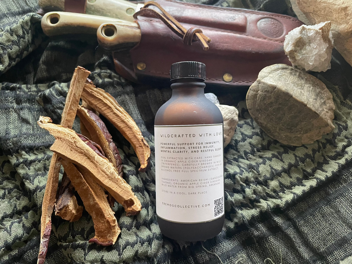 American Reishi Dual Extract - Apple Cider Vinegar & Wild Water (Alcohol Free - 4 oz.)
