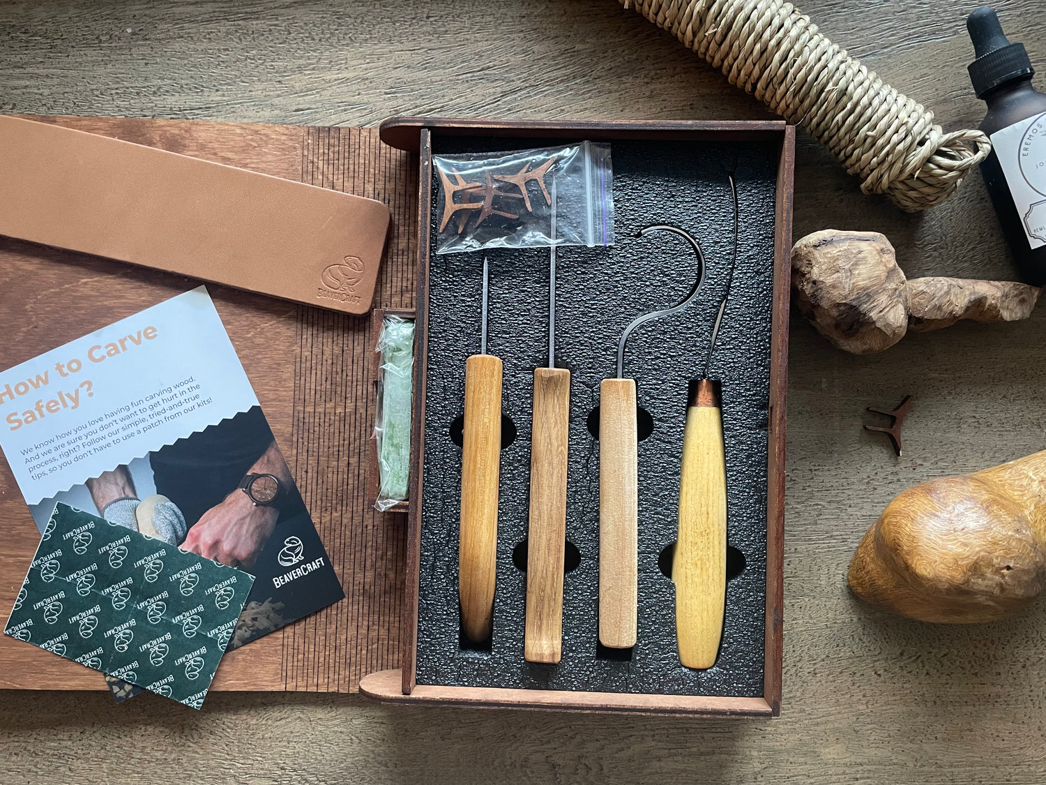 Spoon & Kuksa Carving Professional Set in Gift Book Box