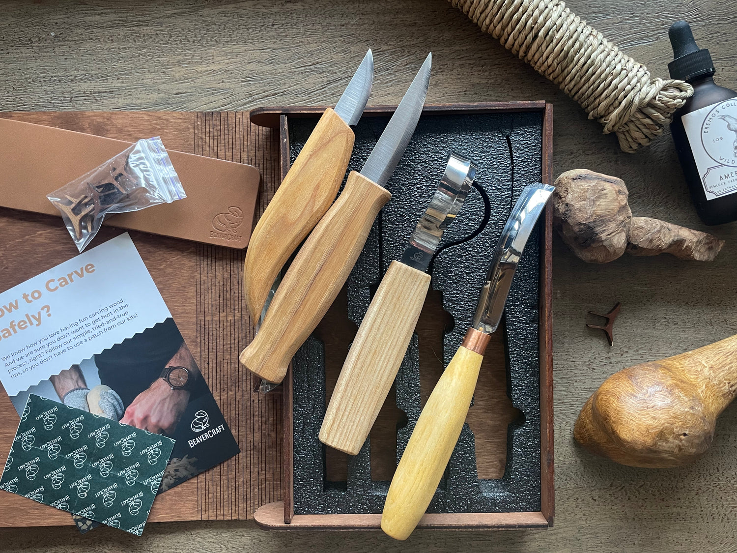 Spoon & Kuksa Carving Professional Set in Gift Book Box