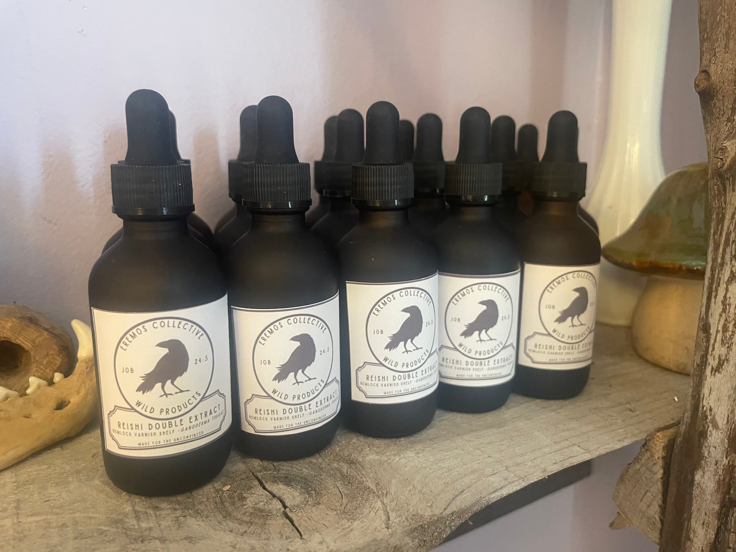 American Reishi Dual Extract - Apple Cider Vinegar & Wild Water (Alcohol Free - 2 oz. dropper bottle)